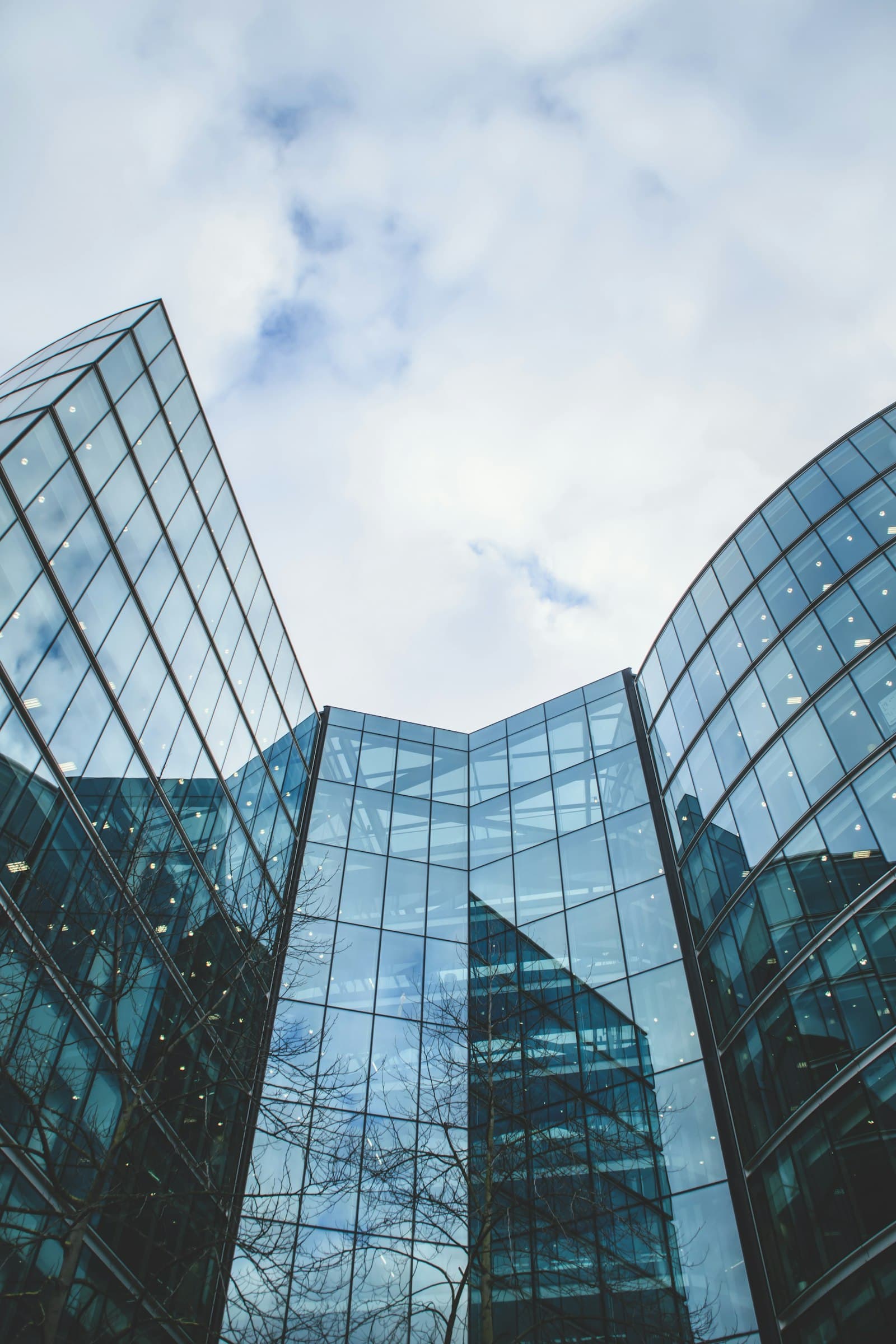 Glass-fronted commercial building