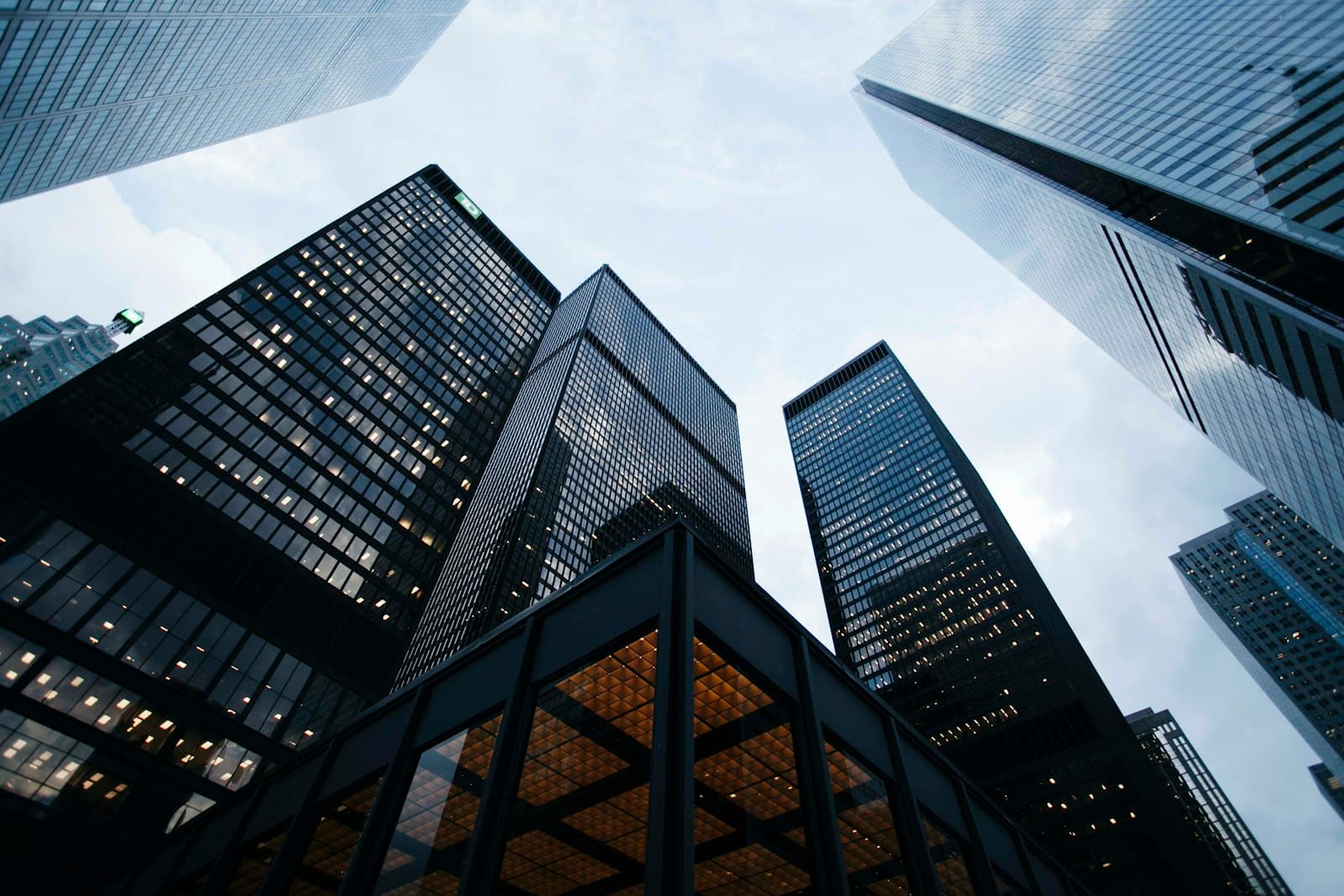 Glass commercial towers